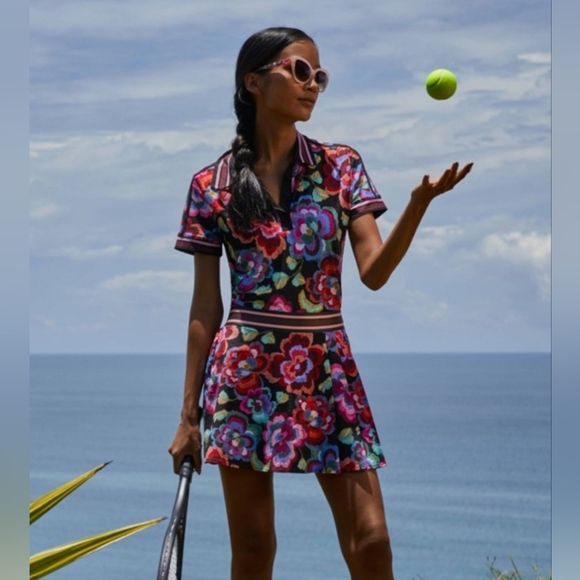 Johnny Was Calanthe Tennis Skirt Floral Multicolor Built In Shorts size XS - Picture 4 of 9